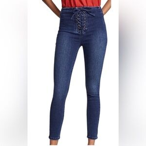 Free People Lace Up Skinny Jeans Size 29